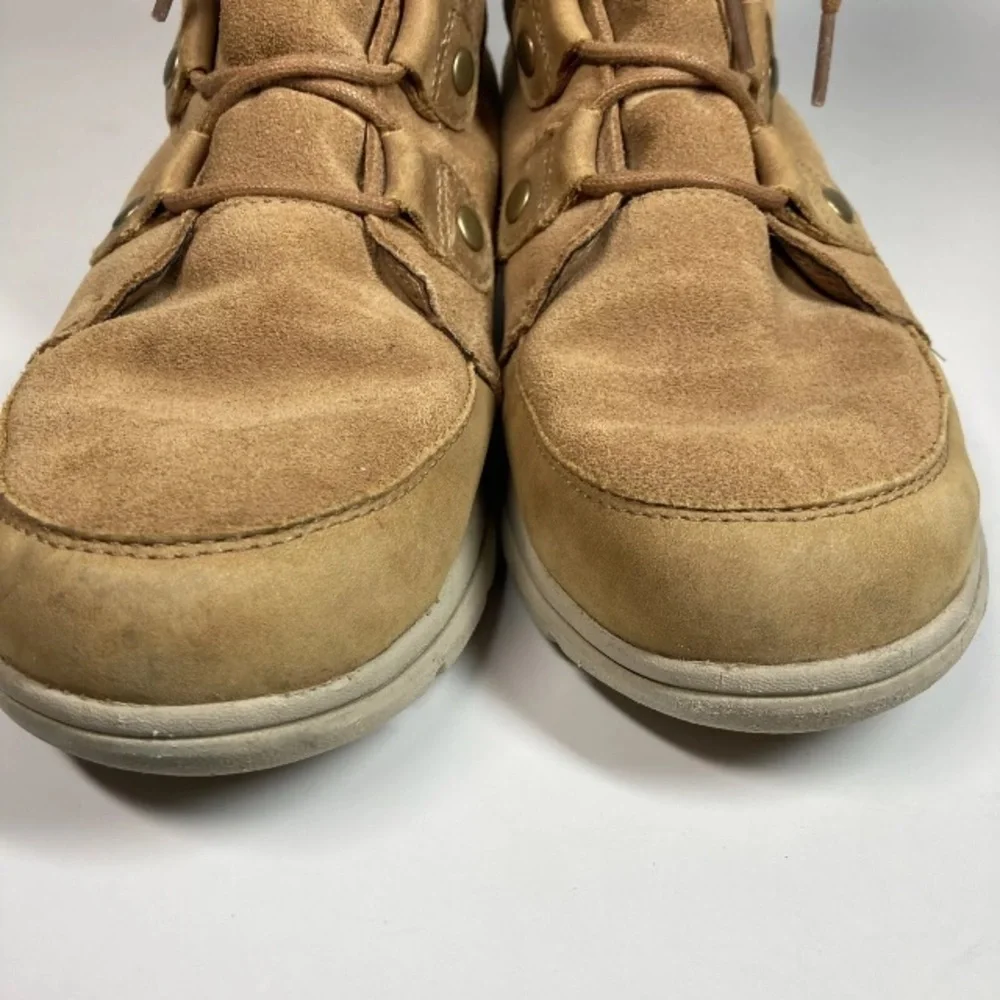 Sorel Explorer Next Joan Boots Womens 10 Waterproof Tan Suede faux fur lining